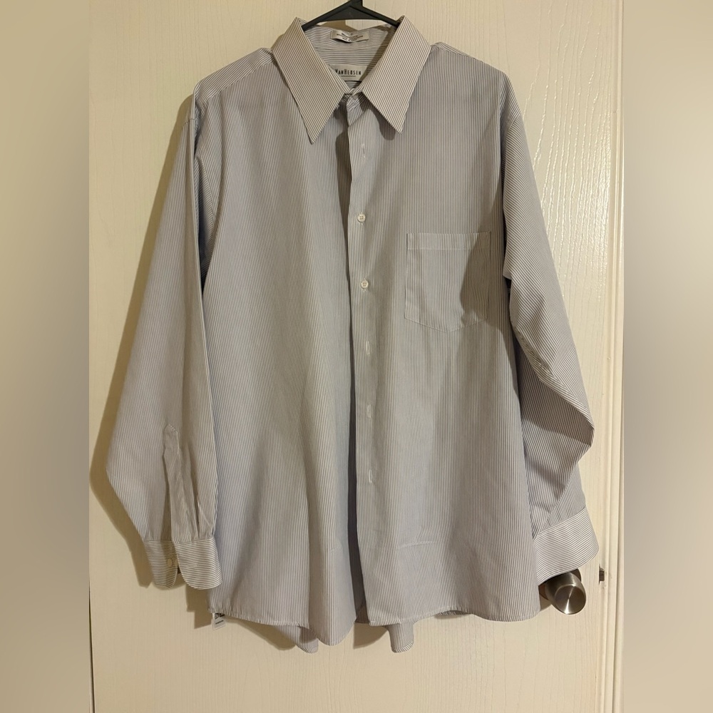 Van Heusen Light Blue Striped Dress Shirt